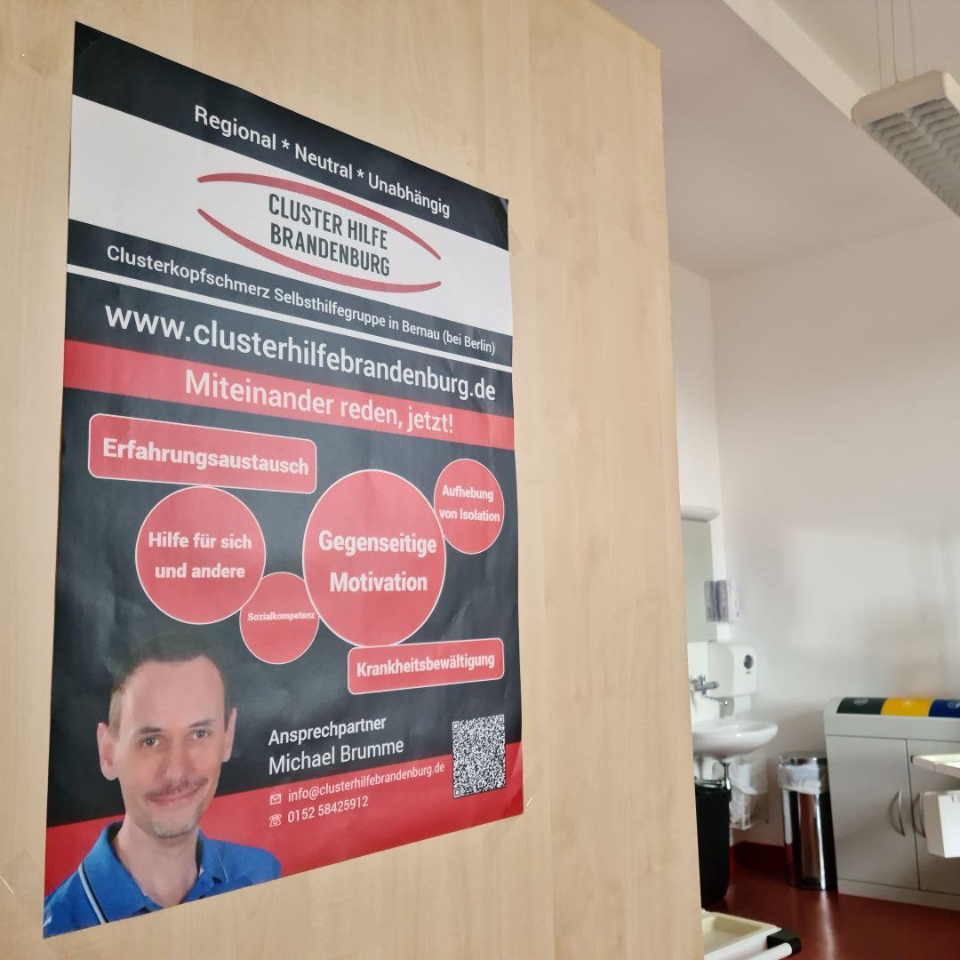 Cluster Hilfe Brandenburg Poster in GLG Klinik Eberswalde